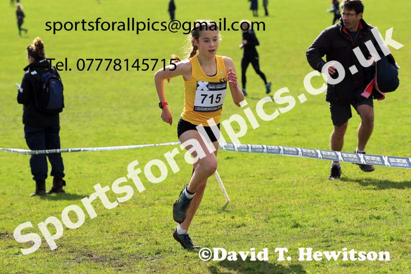 Girls Under-13s 2022 CAU Inter Counties Cross Country, Prestwold Hall, Loughborough.  Photo: David T. Hewitson/Sports for All Pics